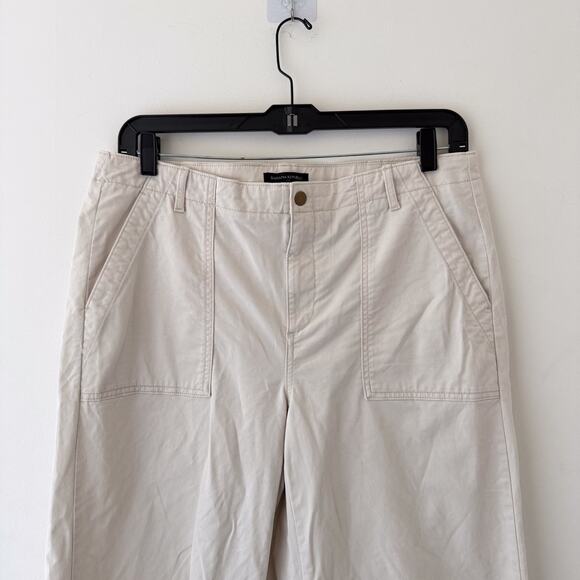 Banana Republic Authentic Chino Drawstring Hem Cargo Pants Beige Size 14 - Picture 3 of 10
